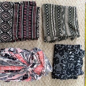 ❤️ Bundle of 4 Retro 2010s Stretchy Boho Mini Skirts/ Bandeau style skirt